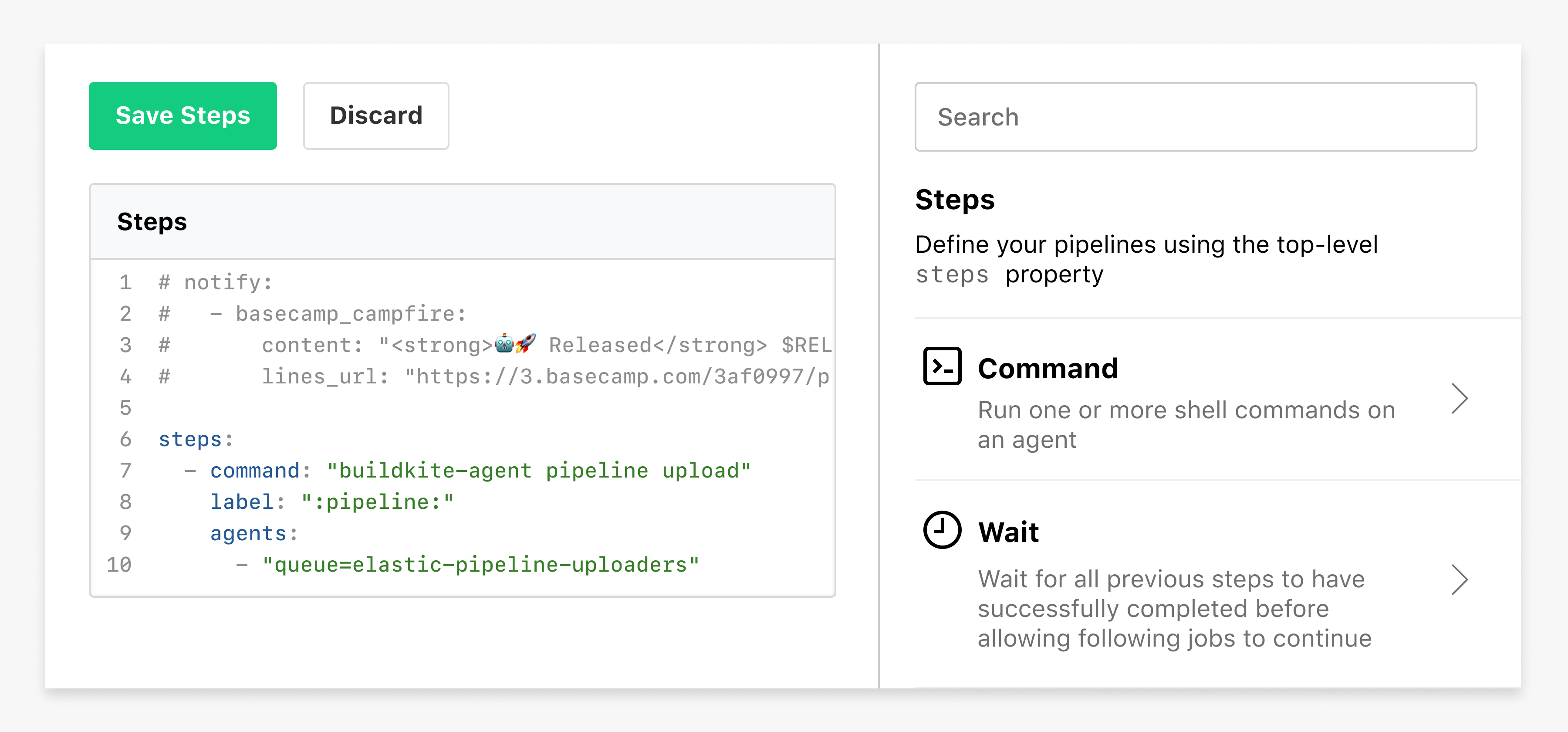 New YAML Steps editor, including interactive sidebar